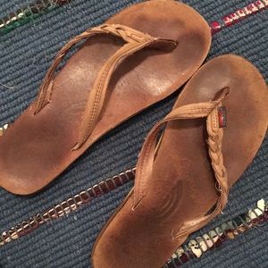 Braided Rainbow Flip Flops